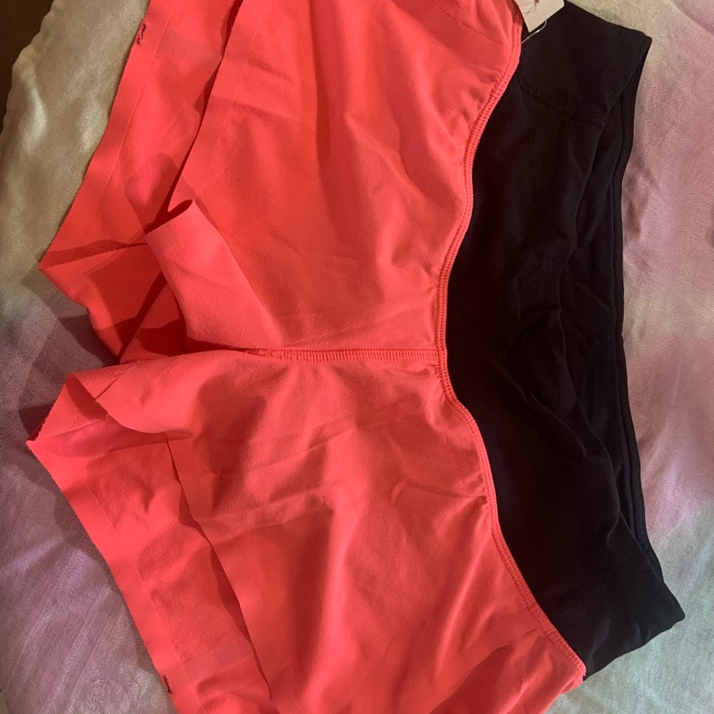 Lululemon Athletica Pink and Black Athletic Shorts